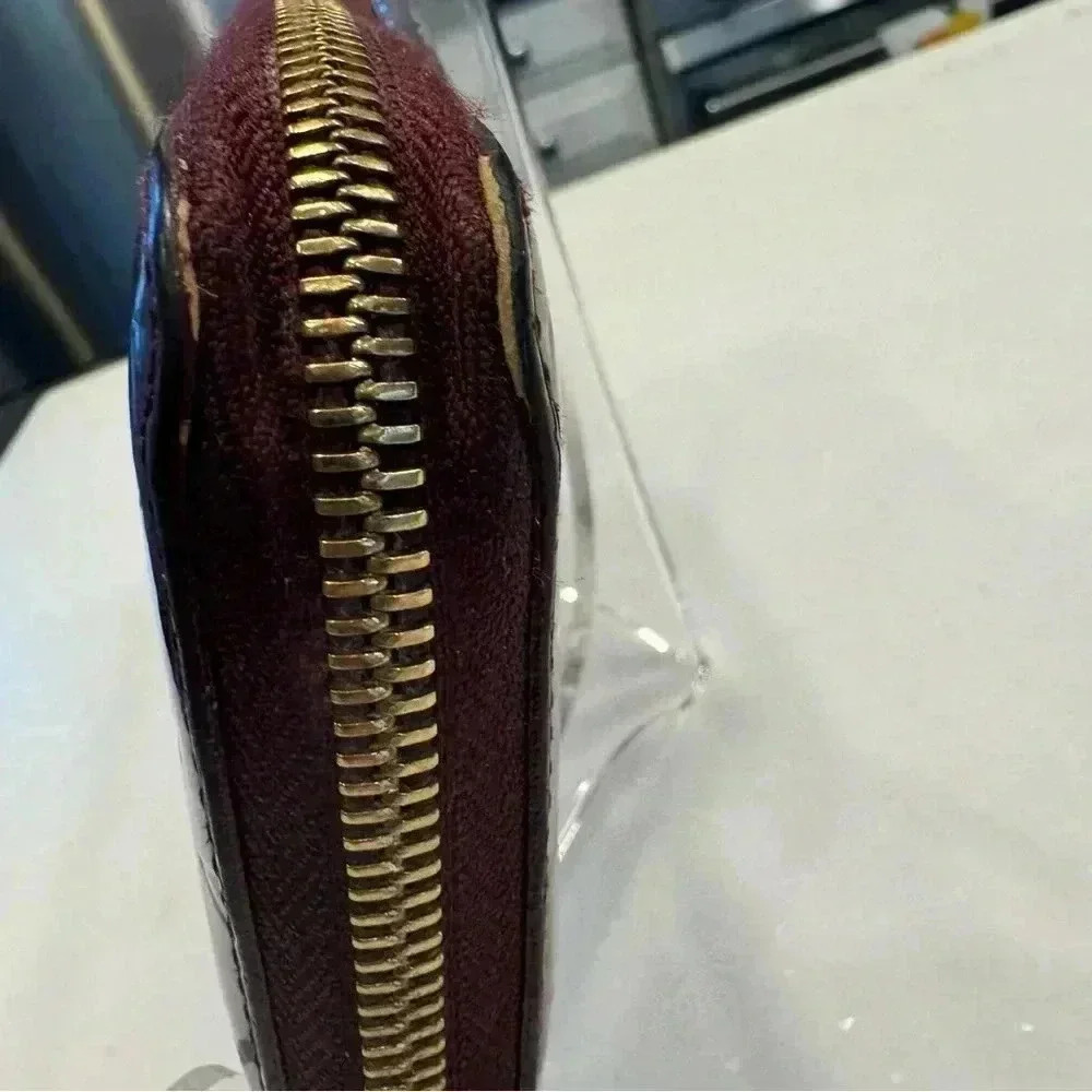 LOUIS VUITTON Long Wallet Zippy Monogram Vernis Bordeaux Date Code SP2120 - Picture 3 of 16